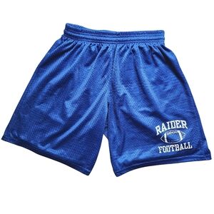 Men's Blue Mesh Football Shorts